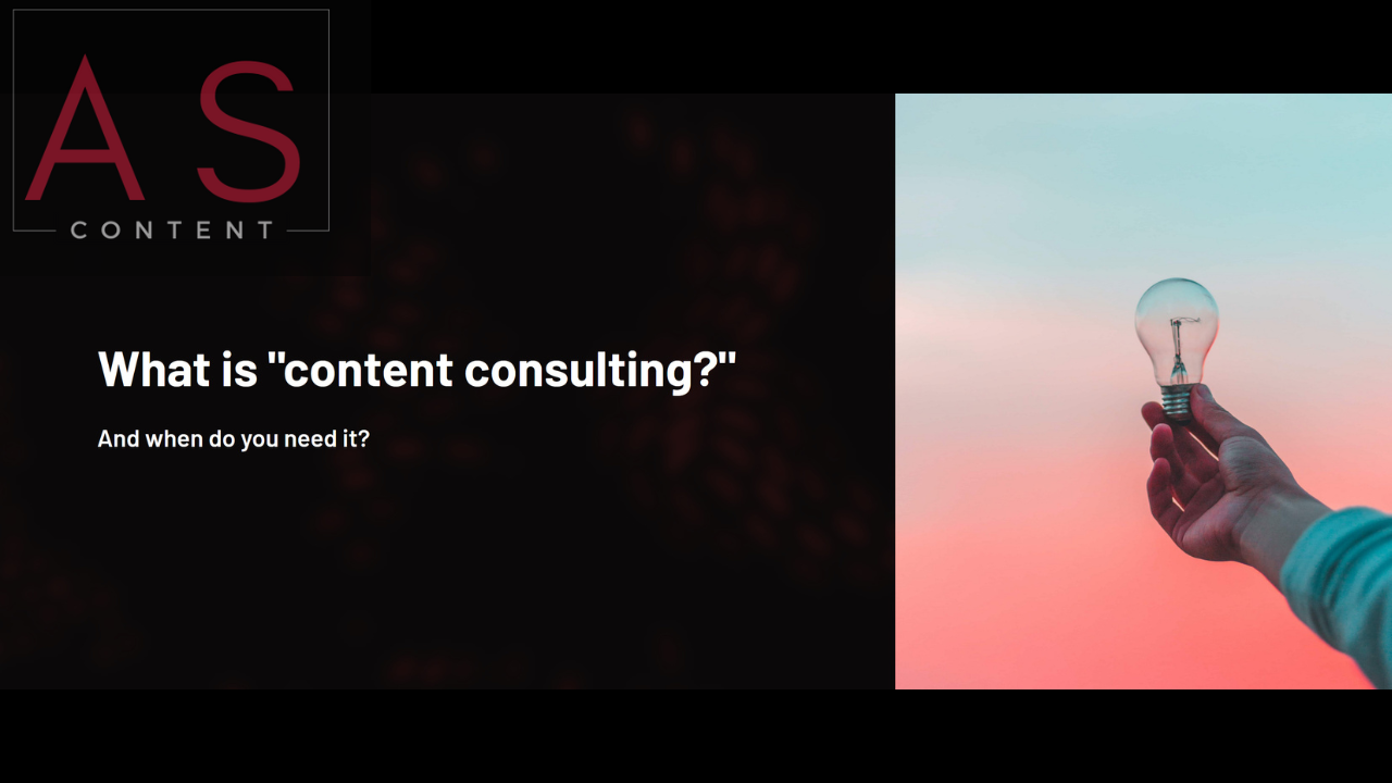 What is content consulting? And when do you know you need it?